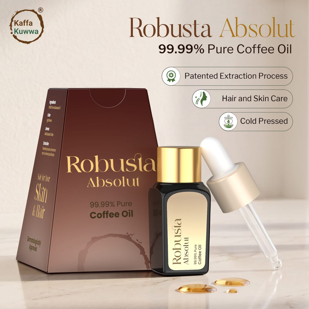 Robusta Absolut |  Pure Coffee Oil | for Skin & Hair Care