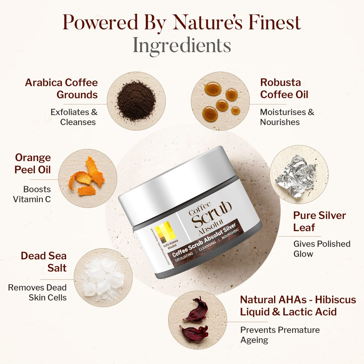 Coffee Scrub Absolut Silver with Dead Sea Salt