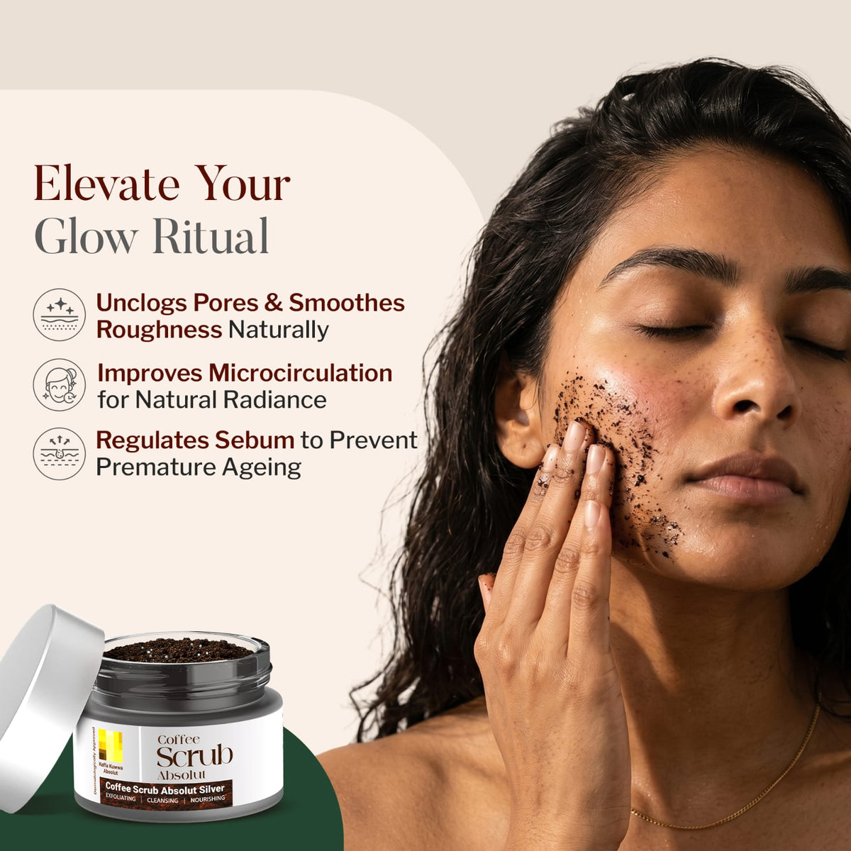 Coffee Scrub Absolut Silver with Dead Sea Salt