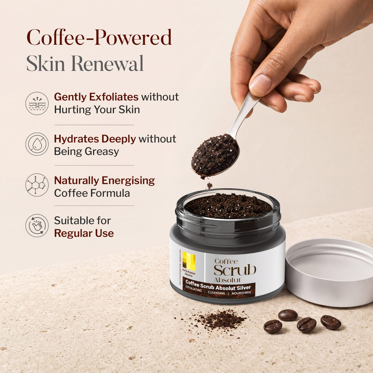 Coffee Scrub Absolut Silver with Dead Sea Salt